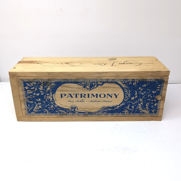 Patrimony Wine Box Wood Signed Paso Robles Adelaida District 2015 Rustic Decor - Picture 1 of 12